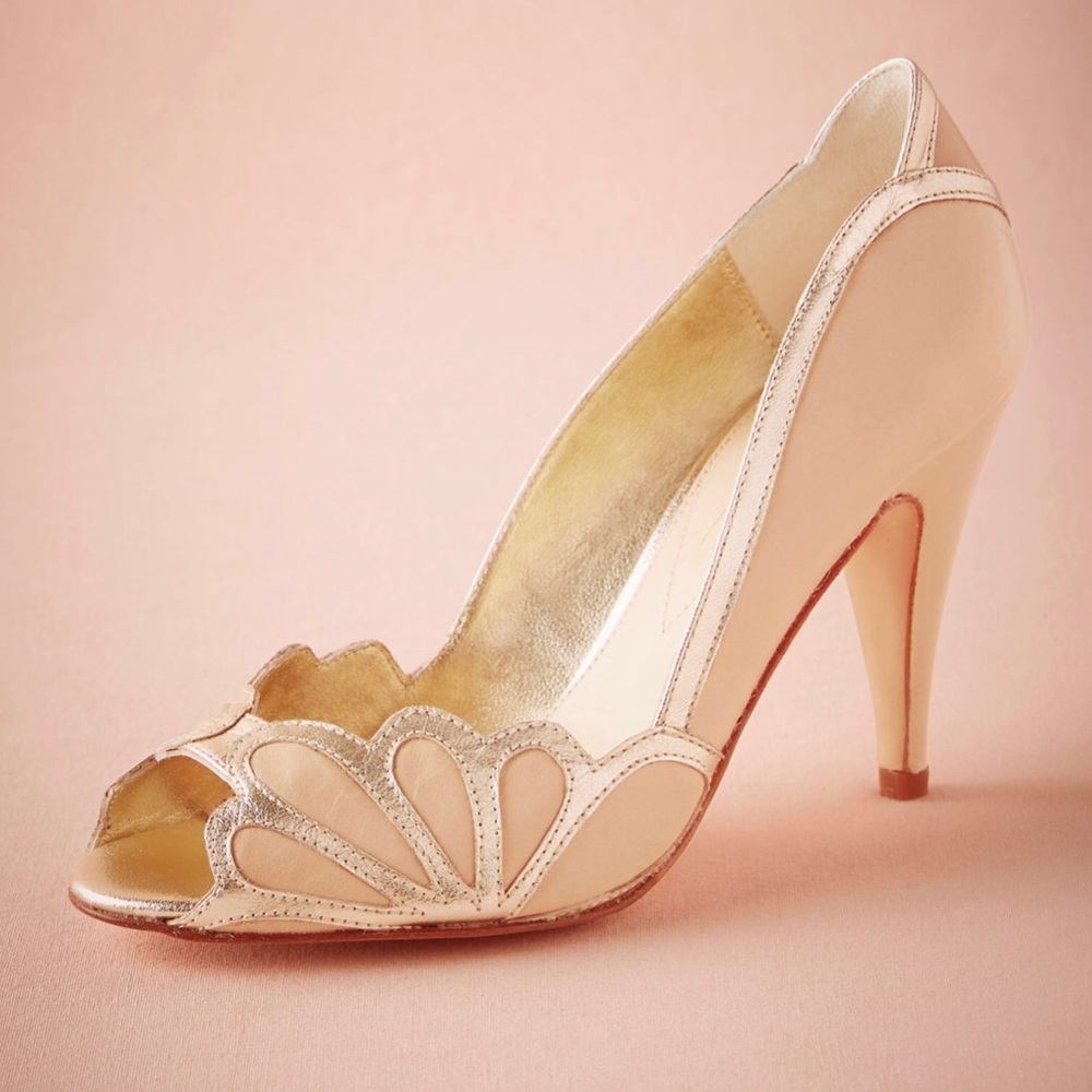BHLDN Rachel Simpson Isabella Scalloped Heels